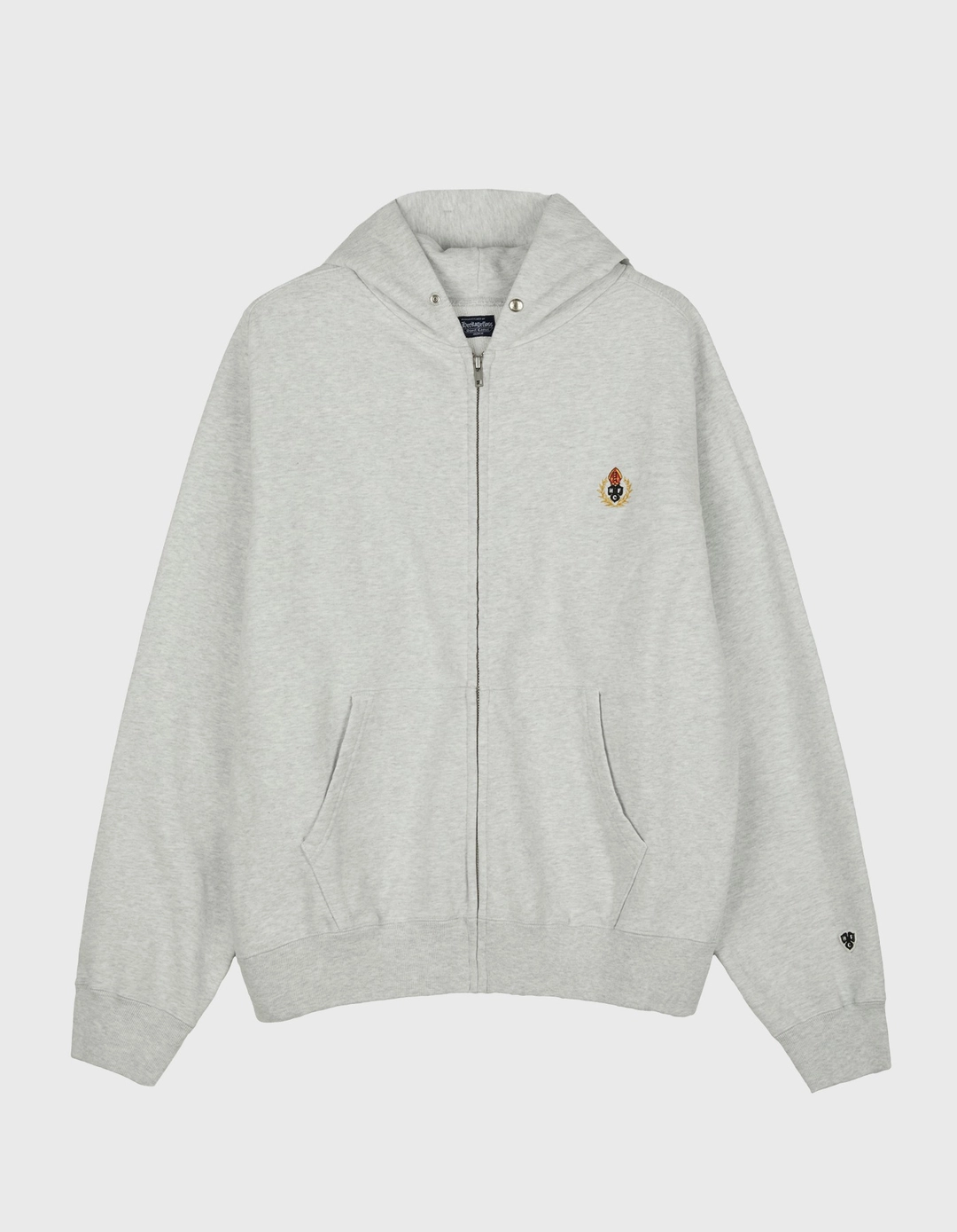 헤리티지플로스 CREST WASHED 221 ZIP-UP HOODIE / M.Grey(3%) 상품 이미지 1