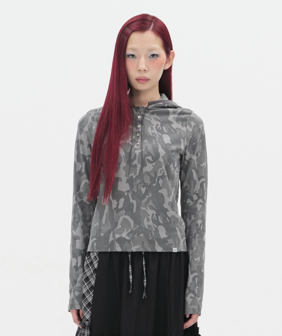 타입서비스 Camo Slim Hoodie [Charcoal] 상품 이미지 2