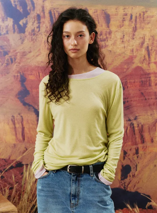 PAPER TEE_LIME YELLOW