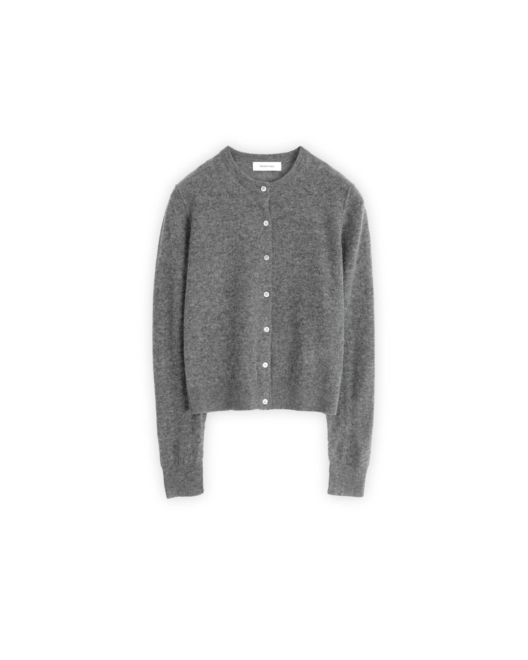 브라운야드 W Soft Round Cardigan, Grey 상품 이미지 1
