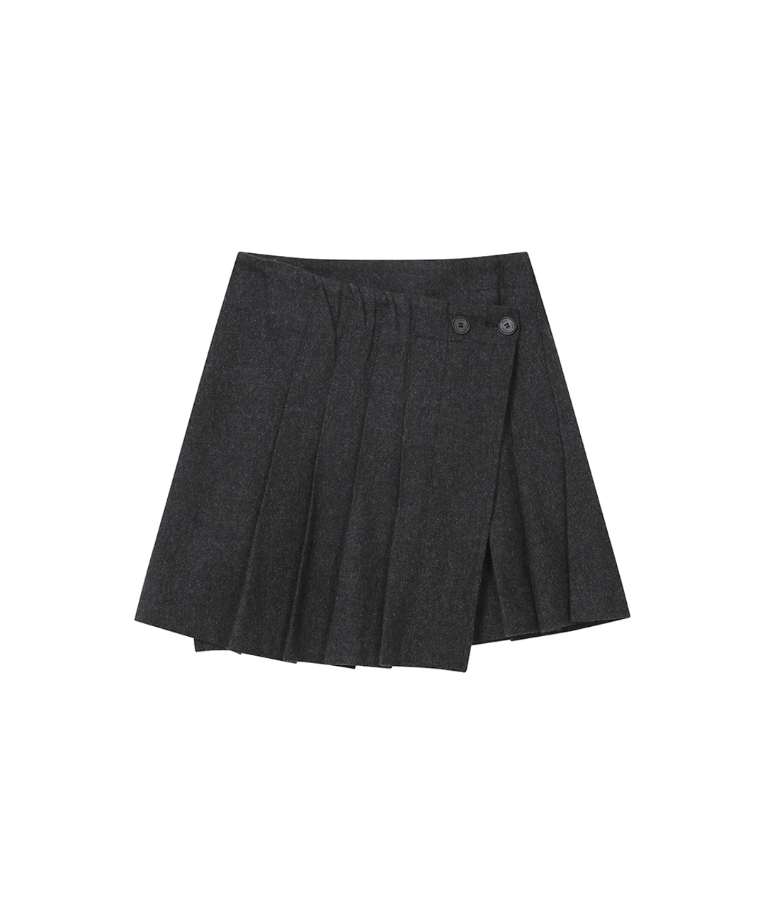 미세키서울 Wabi origami pleats midi skirt CHARCOAL 상품 이미지 2