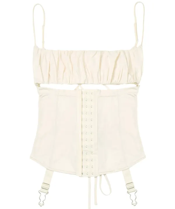 Lace-up corset top (Ivory)
