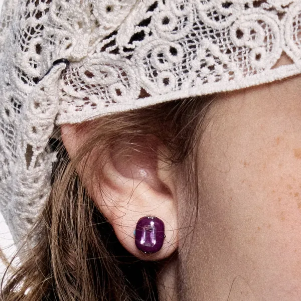 aegis earrings-purple