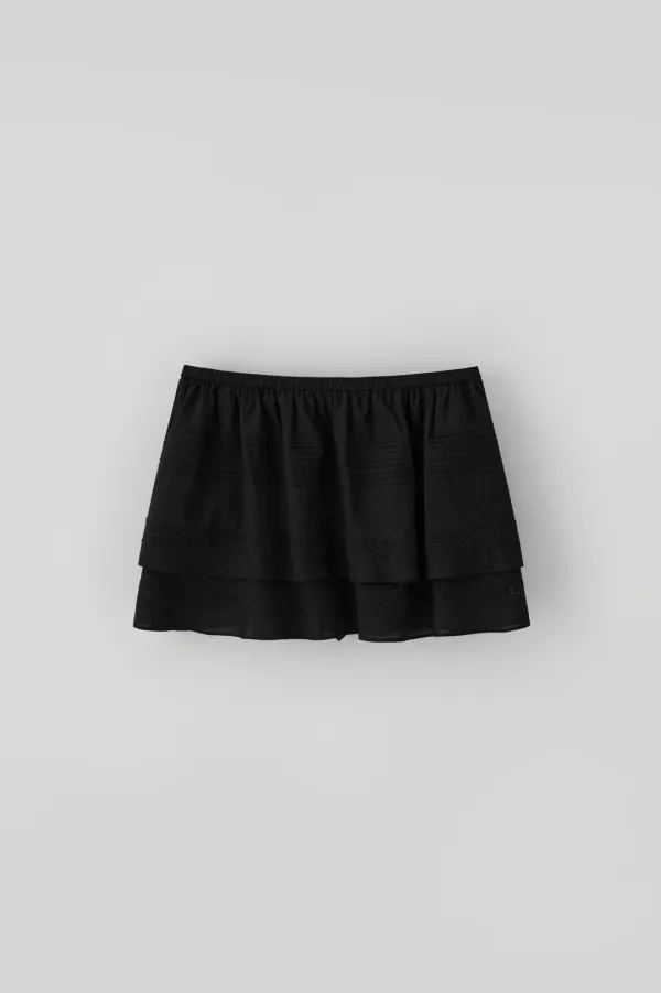 T/T Pop frill mini skirt (black)