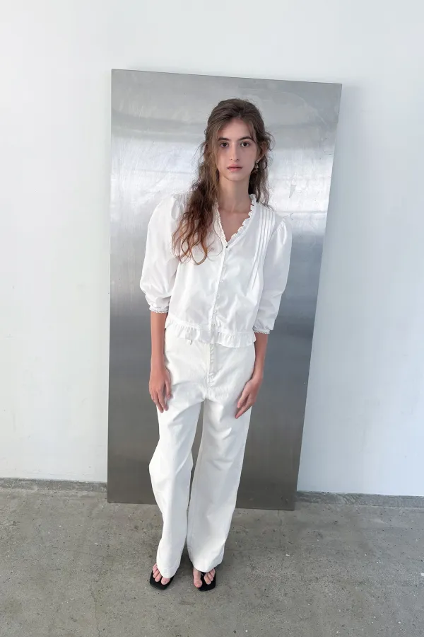 [10th Restock]  Bunny Frill Blouse_ivory [05/26 예약배송]