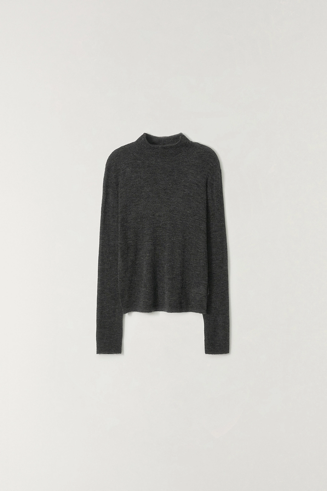 더라우스트 절개 시스루 터틀넥 니트 CHARCOAL 상품 이미지 1
