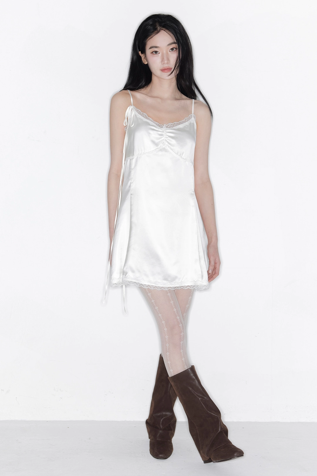 더티스 [2차]SILLKY LACE RIBBON SLIP DRESS_TT6S601IV 상품 이미지 2