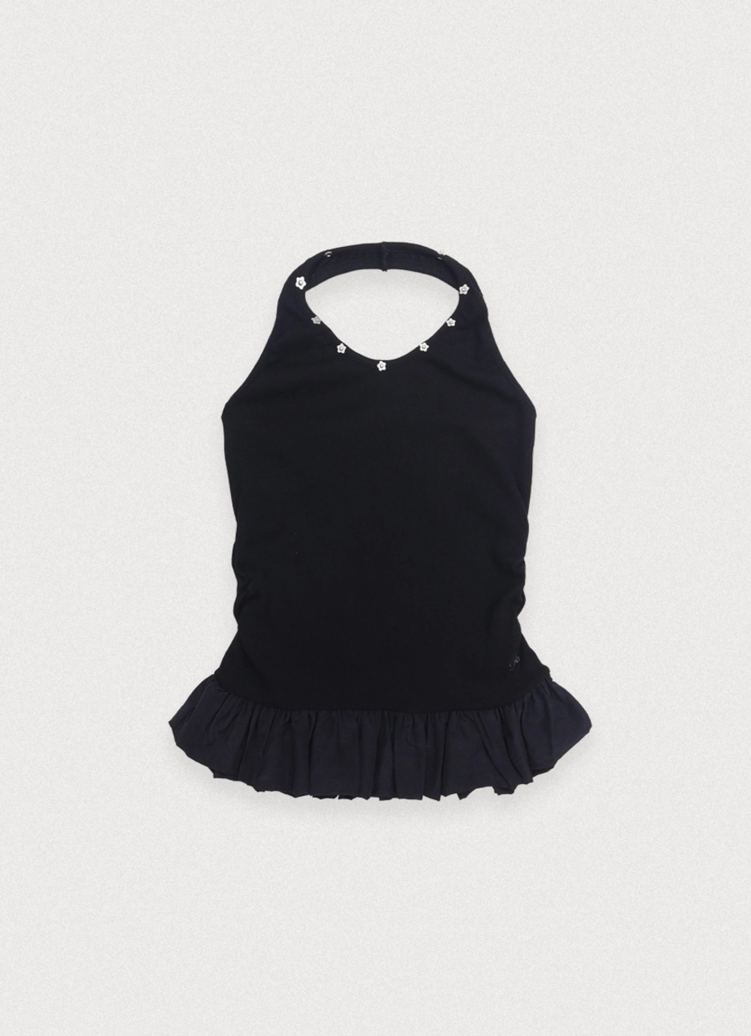 포에토 [2nd] Petal edge halter top - black 상품 이미지 3