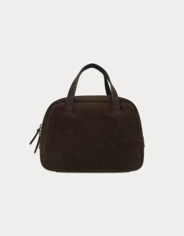Square Tote Bag - Suede Brown