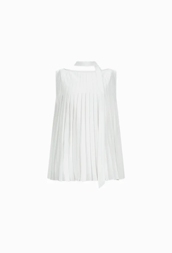Thea Pleats Blouse (Ivory)