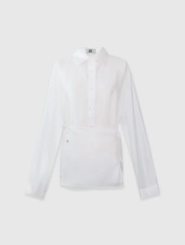 [53rd 예약주문] Wrap Silky Shirts (White)