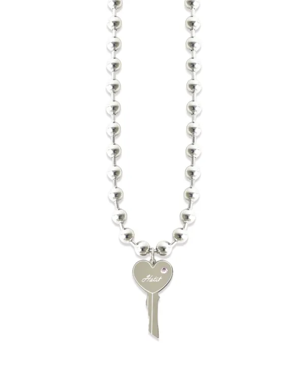 Bling Heart Key Necklace (*2 Styles)