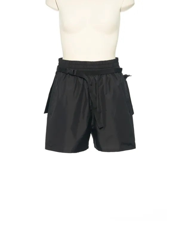 FW25 ZERO BLACK FANNY PACK SHORTS