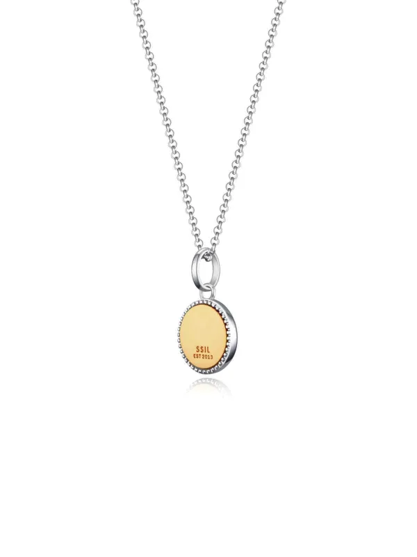 Two Tone Coin Pendant