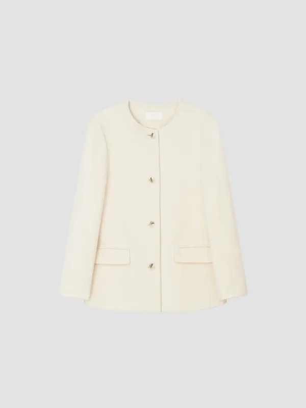 HERITAGE WOOL100 JACKET_CREAM_OE3C2MJK93CRM