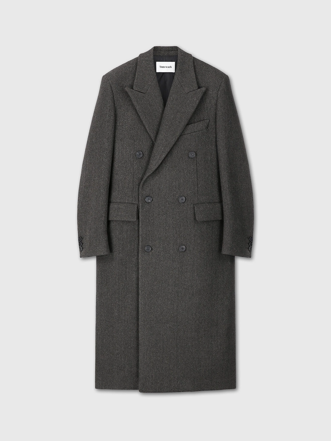 토니웩 (2026/09/16 12:00 Open) (W) HERRINGBONE WOOL DOUBLE-BREASTED COAT_ MOSS BROWN 상품 이미지 1