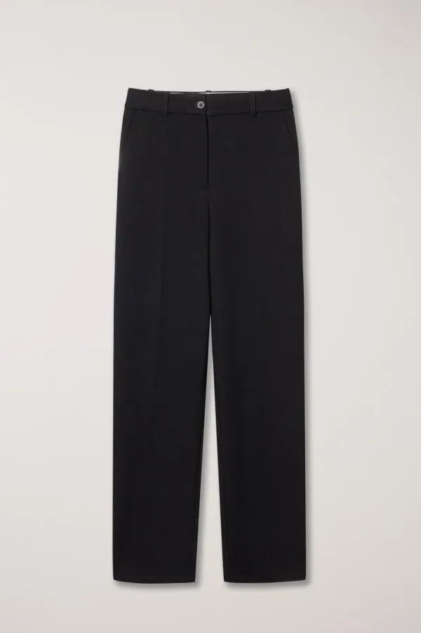 SEMI-WIIDE WINTER SLACKS BLACK