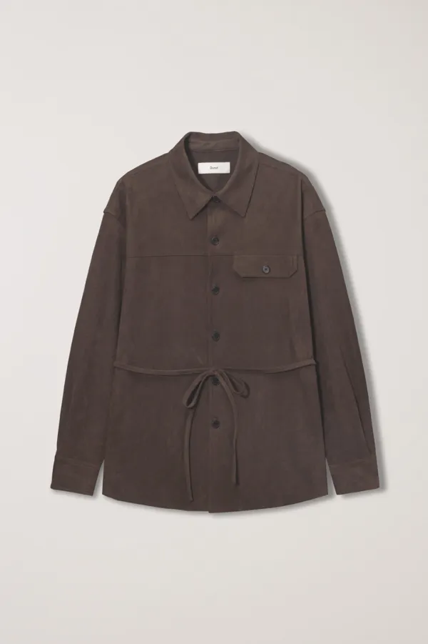 UNISEX ALTER-SUEDE SHIRT BROWN_UDSH5C105W2