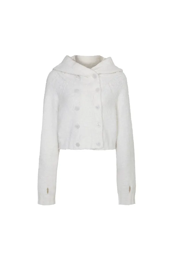 ANNE HOODIE CARDIGAN ivory