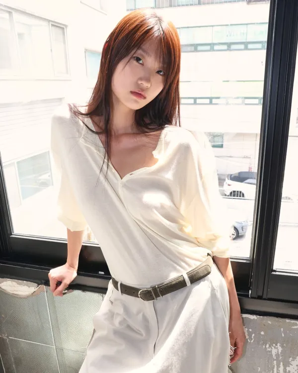 tess half placket t-shirt