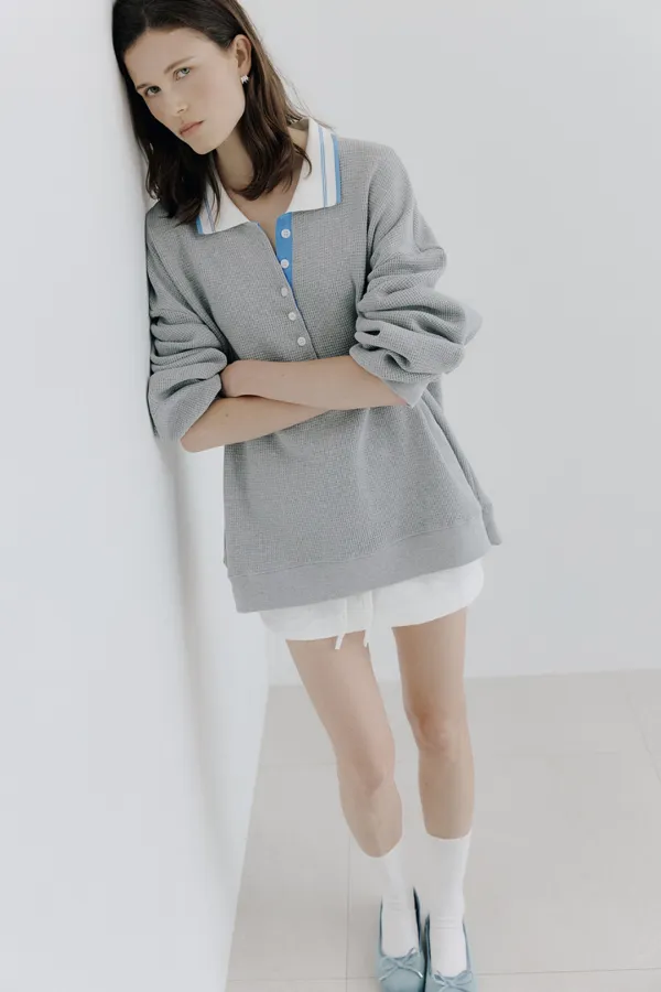 WAFFLE COLLAR MTM - GRAY