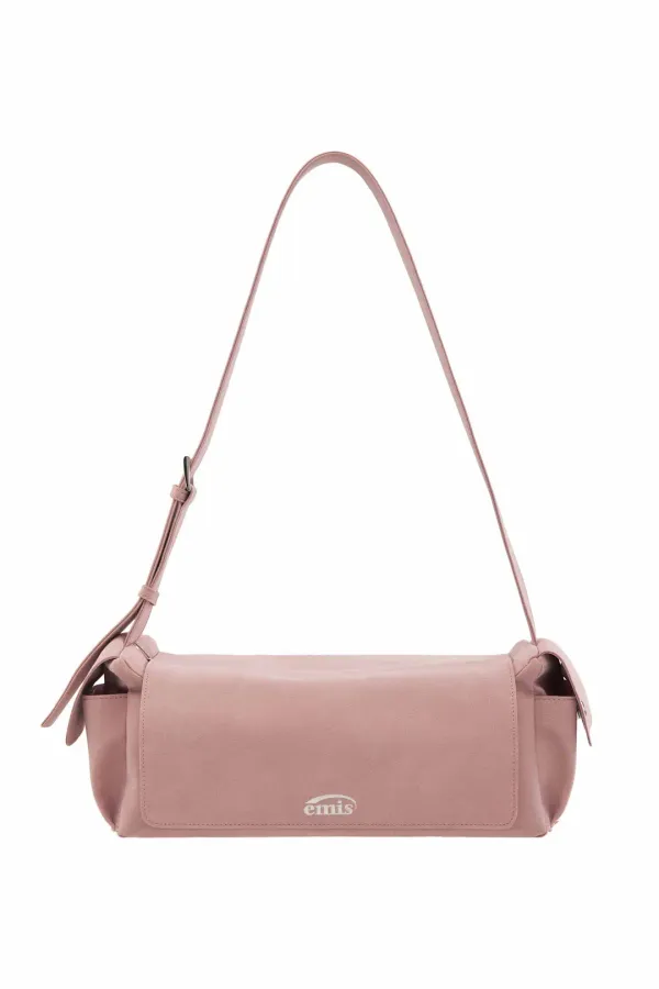 SUEDE SHOULDER BAG-PINK