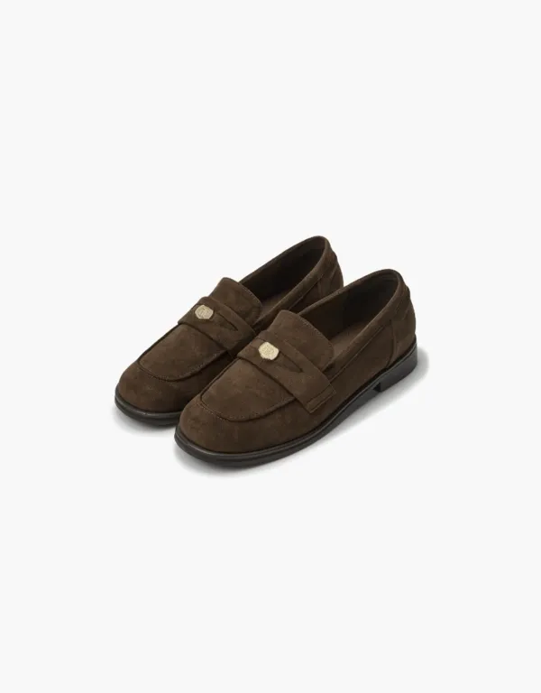 classic penny loafer (suede) - brown