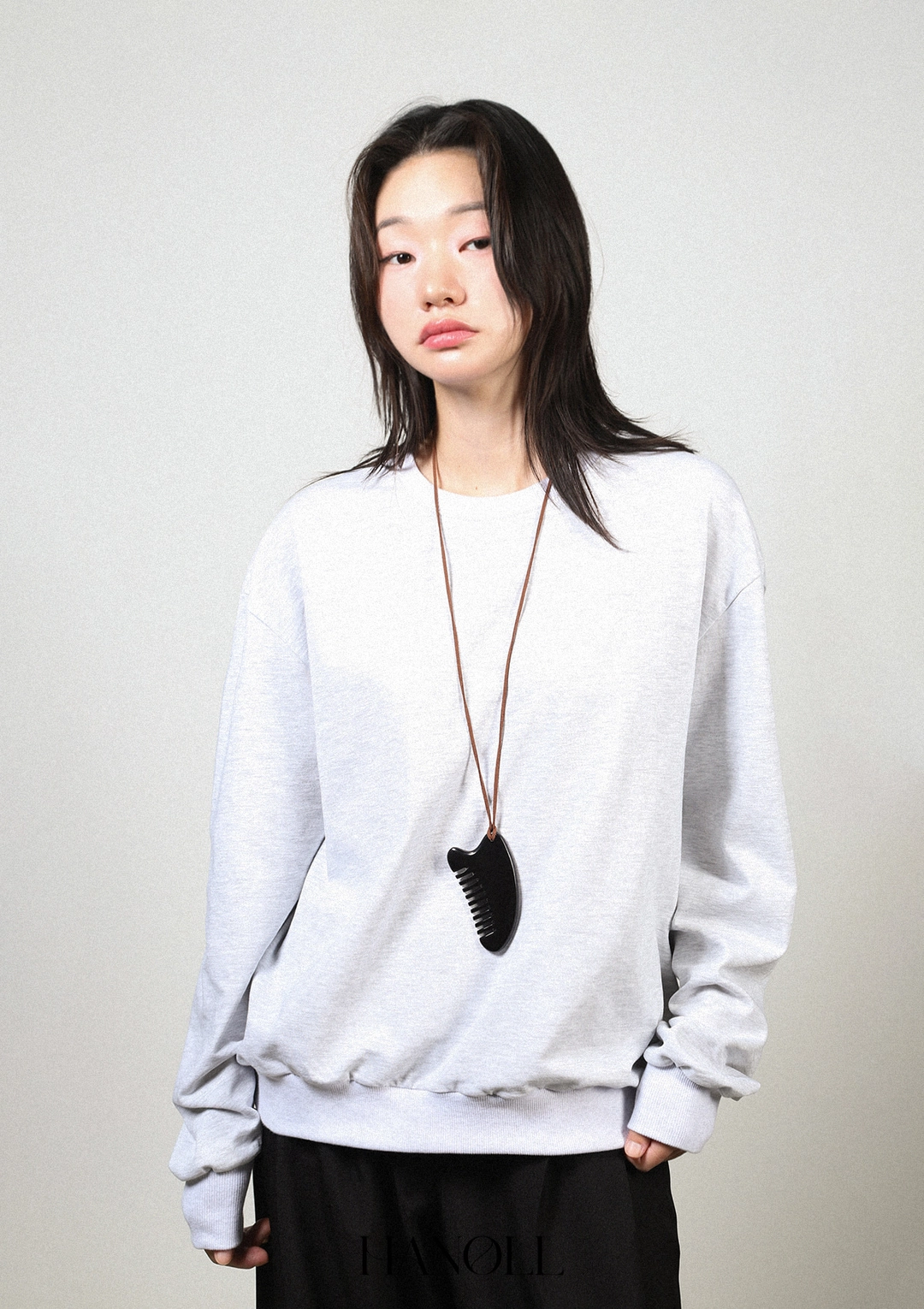 한올 Loose Sweatshirt (Melange) 상품 이미지 2