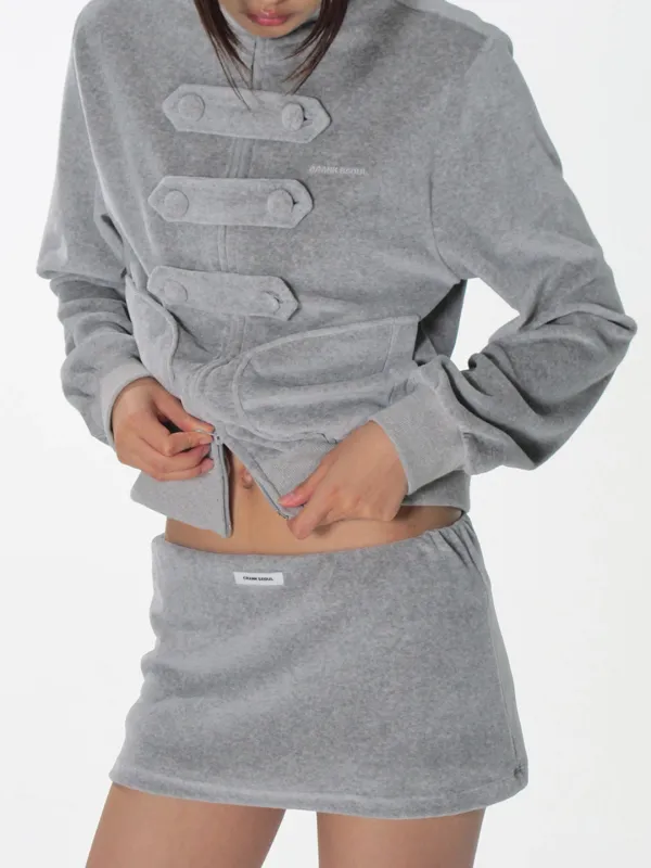 TERRY MICRO SKIRT_GREY