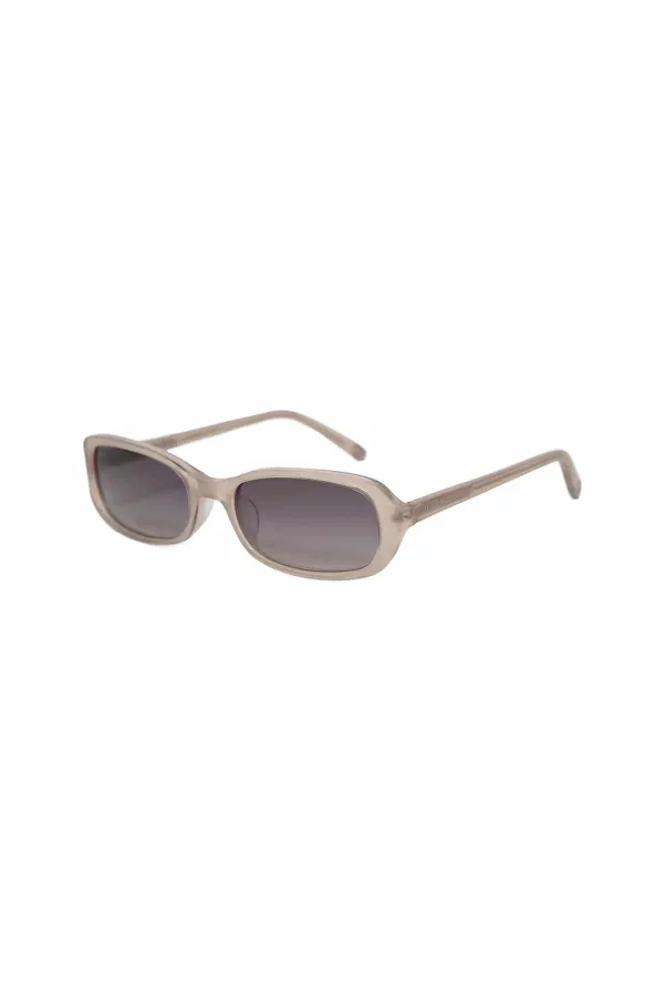 MATIN SOFT SQUARE SUNGLASSES IN LIGHT BEIGE