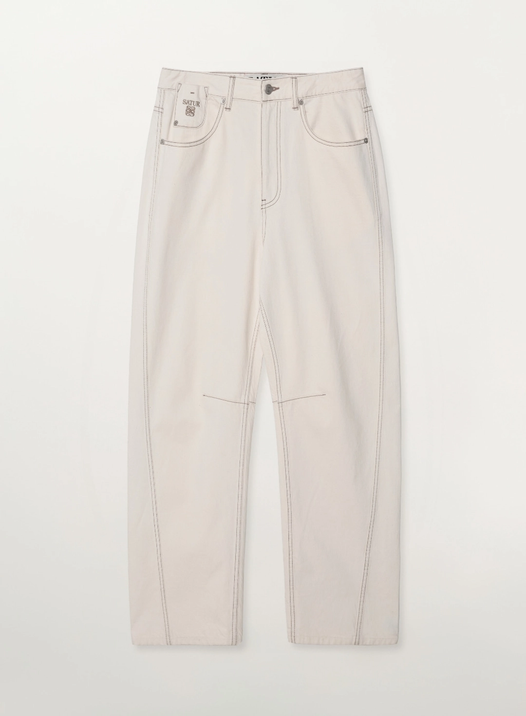 세터 [RIIZE\'s Pick] Round Color Denim Pants - Ecru 상품 이미지 1