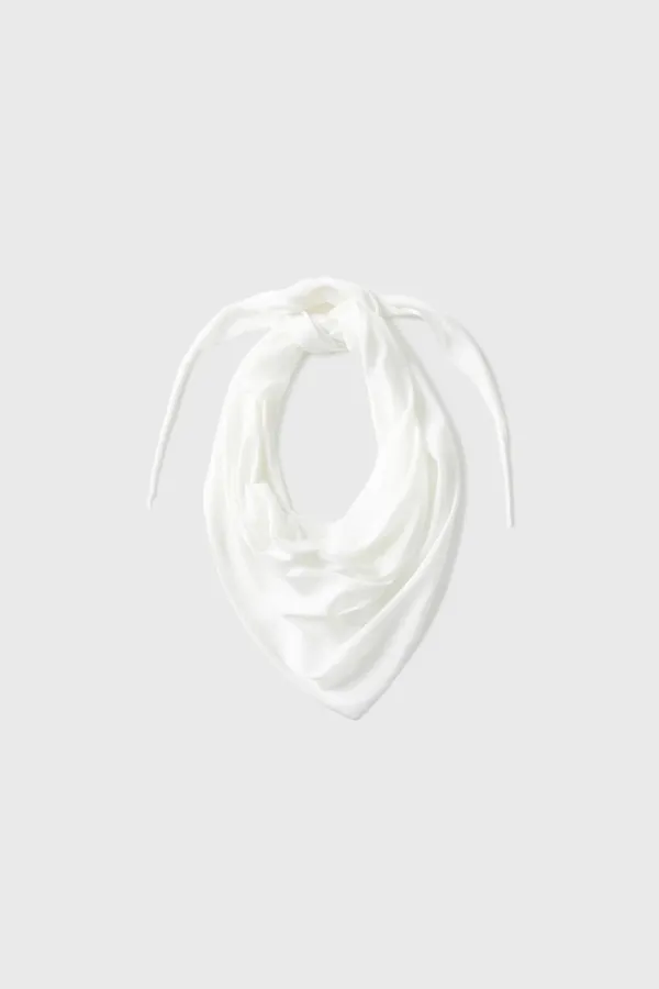 [Exclusive] Triangle Scarf (White / Light Gray / Melange Gray / Black)
