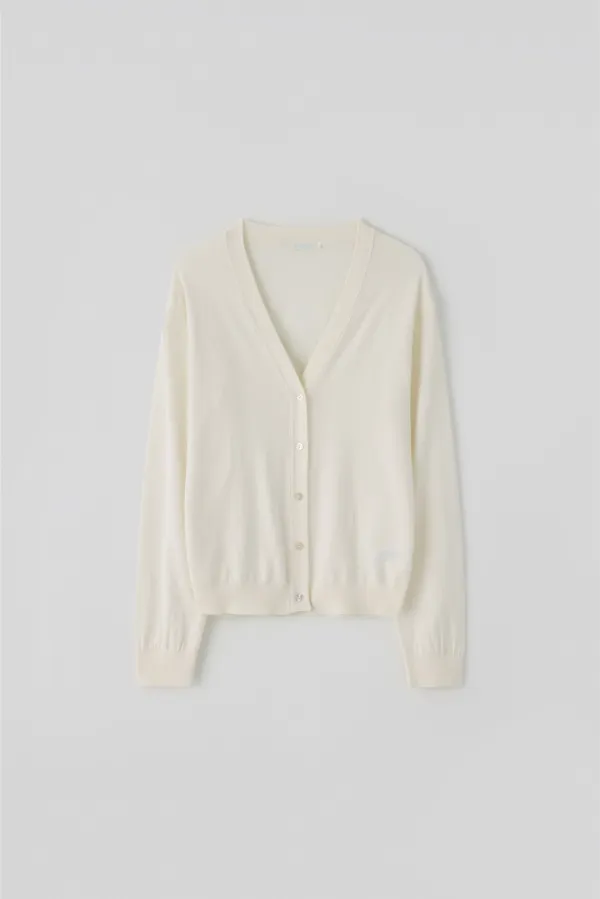 T/T Loose-touch knit cardigan (cream)