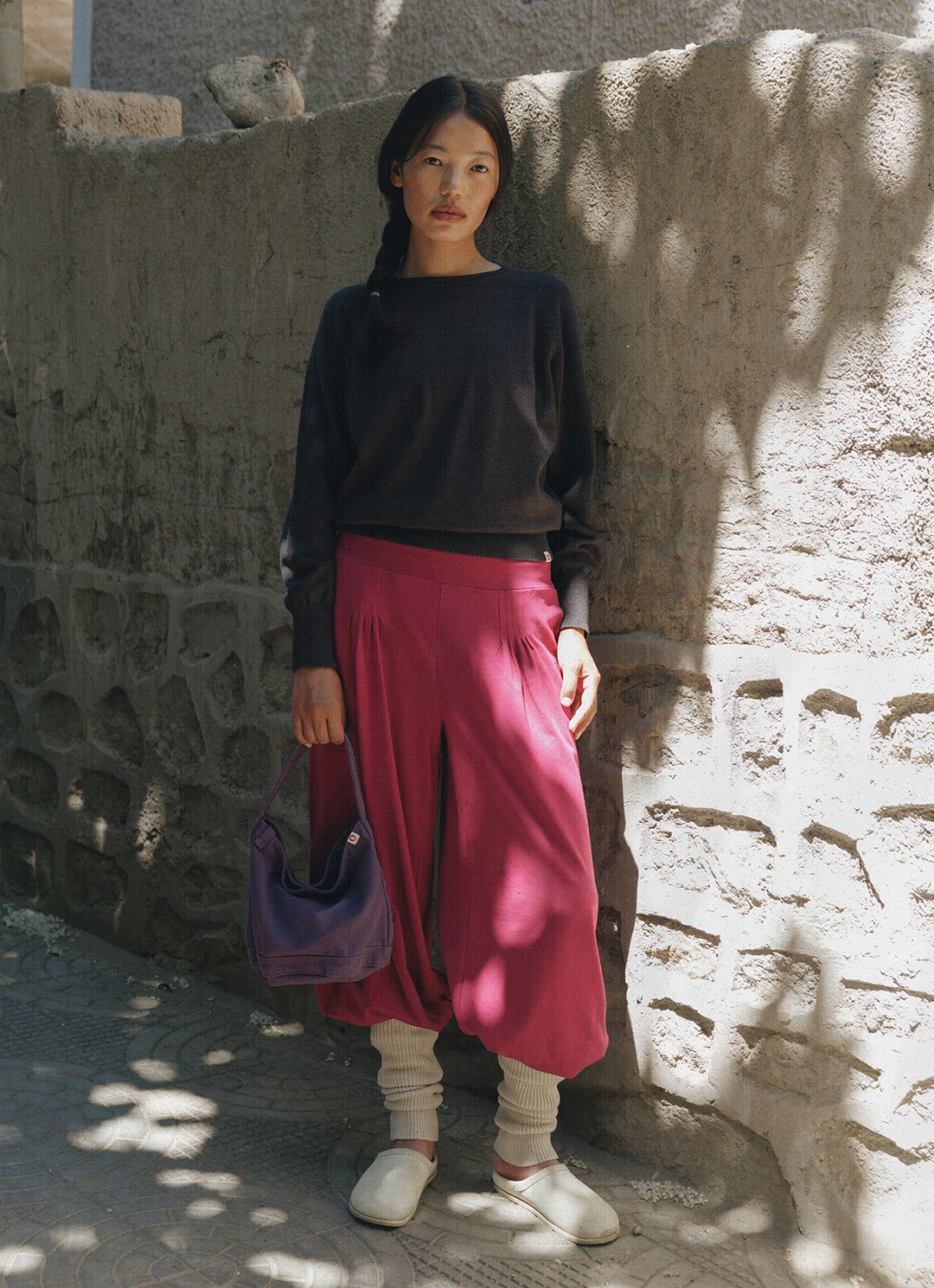 부디무드라 Origami pants (Unisex)_Raspberry Radiance 상품 이미지 1