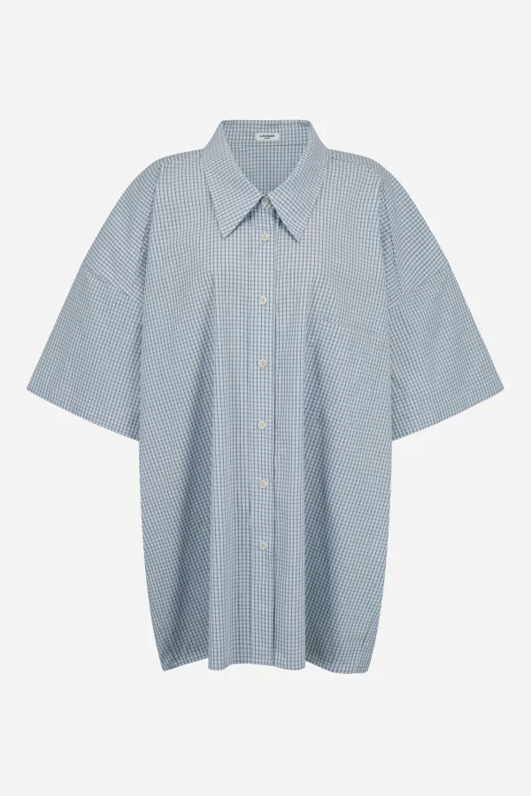 25SS star check half-sleeve shirt