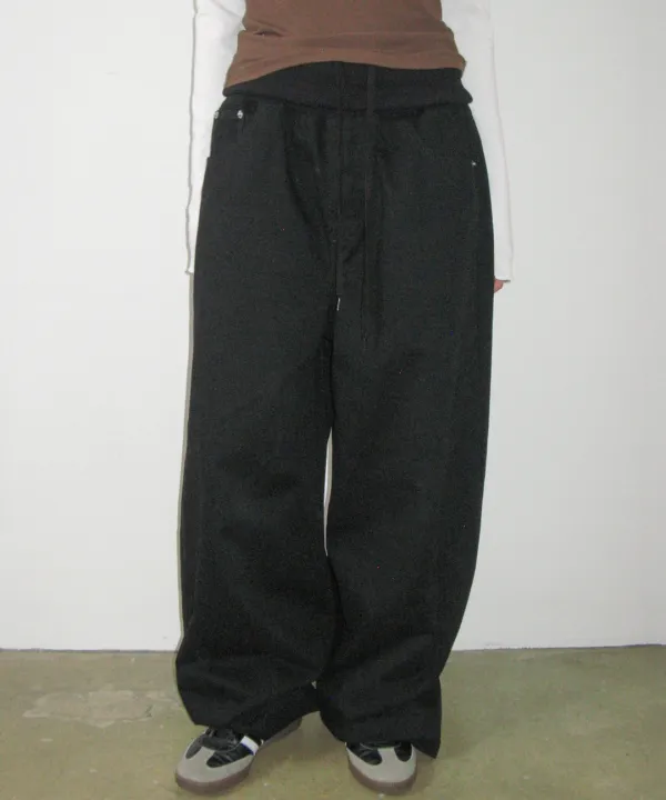 PIGMENT FOLDING PANTS BLACK
