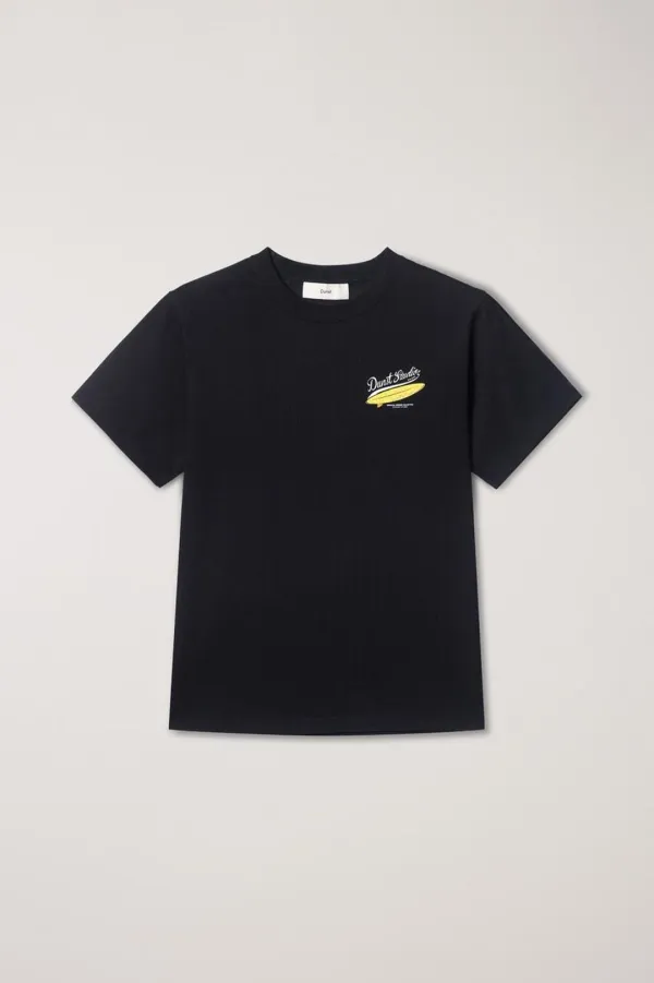 UNISEX SUMMER HOLIDAY SURF BOARD T-SHIRT BLACK_UDTS5B133BK