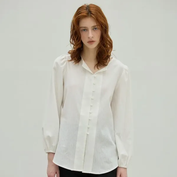 Lace Puff Blouse_3Color