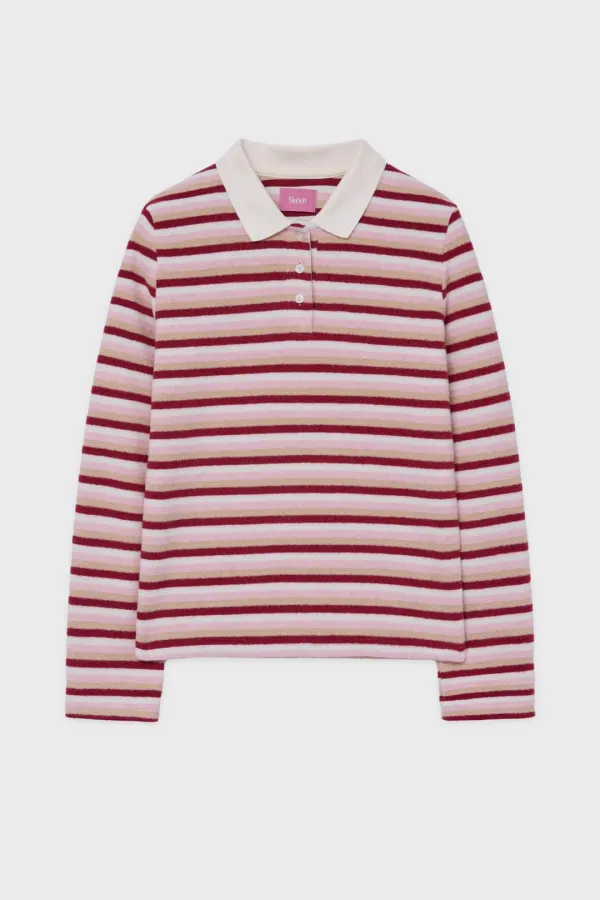 SN Stripe Collar T-shirt (Pink)