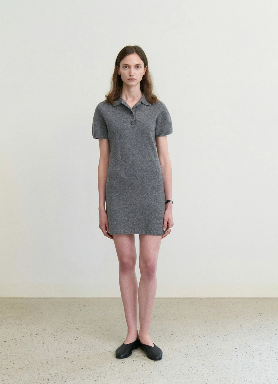 스텝어라운드 [1차] Cashmere collar mid one-piece_GREY 상품 이미지 2