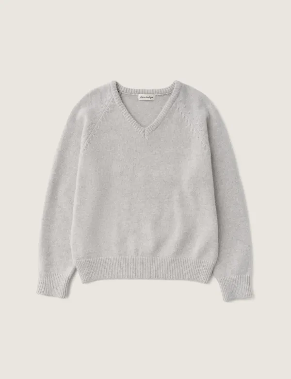 Nova Baby Alpaca Sweater (Melange Gray)