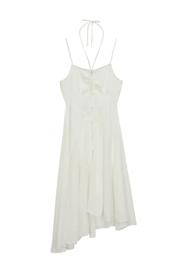 [2ND] OPEN LAYERED FRILL DRESS (WHITE)