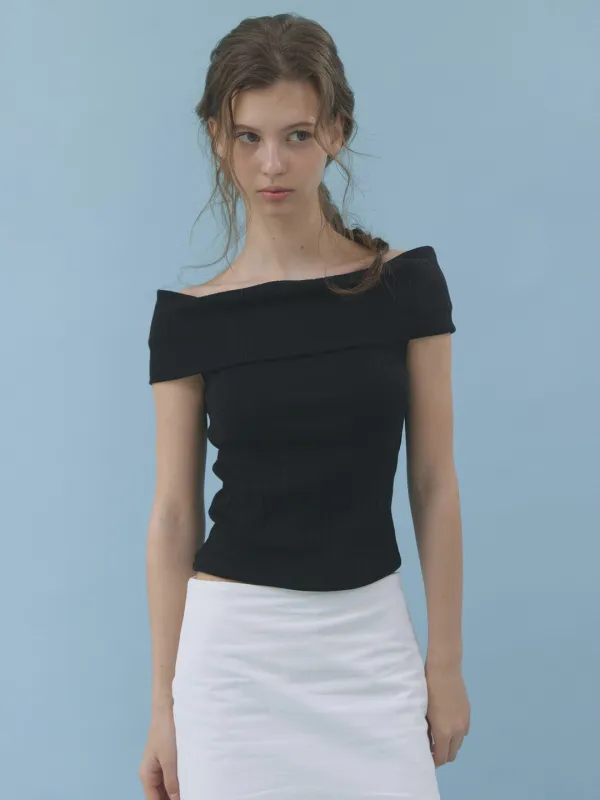 fairy off shoulder top (black)