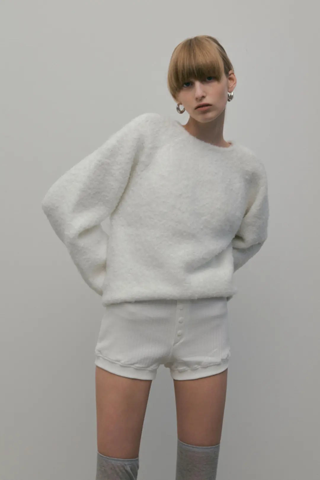 오버듀플레어 FURRY WOOL KNIT_IVORY 상품 이미지 2