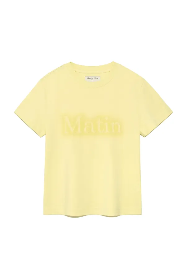 MATIN SHADOW TYPO TOP IN YELLOW