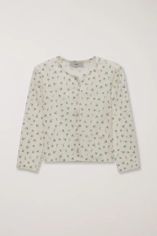 POINTELLE CREWNECK CARDIGAN CREAMFLOWER