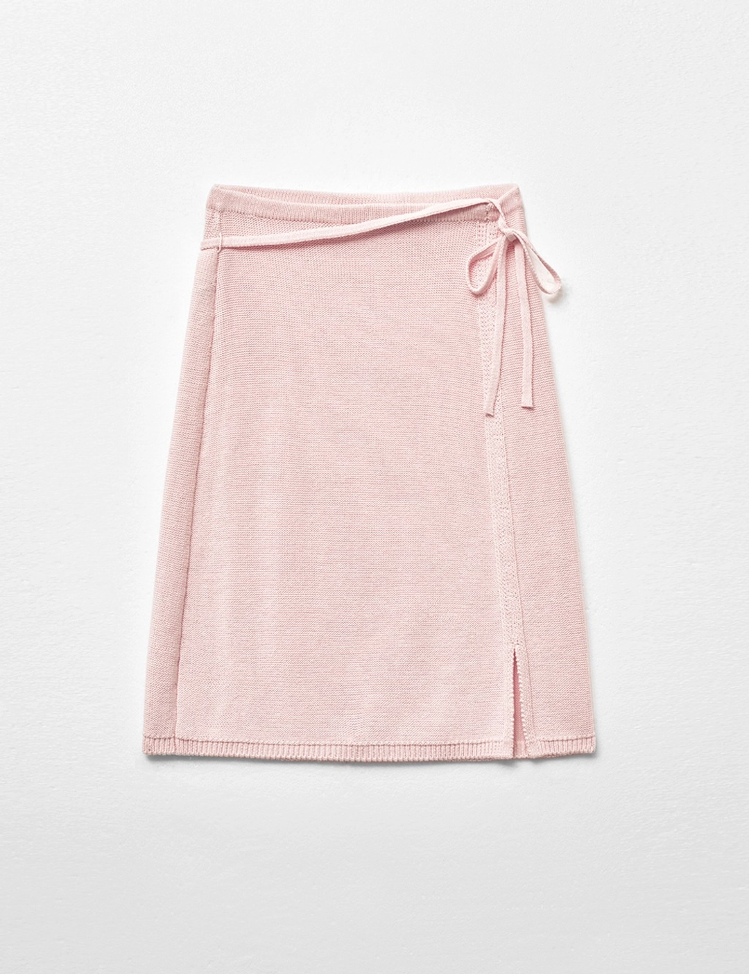 몽돌 스트랩 미디 니트 레이어드 스커트 베이비핑크 MDSK023BABYPINK 상품 이미지 3
