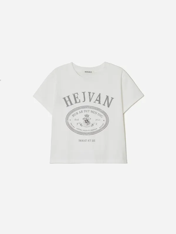 Essential Hejvan Crop T-Shirt White