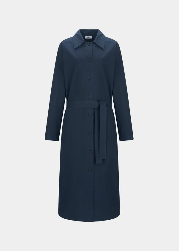 W BELTED TRENCH MULTI-WAY DRESS - DARK GRAY