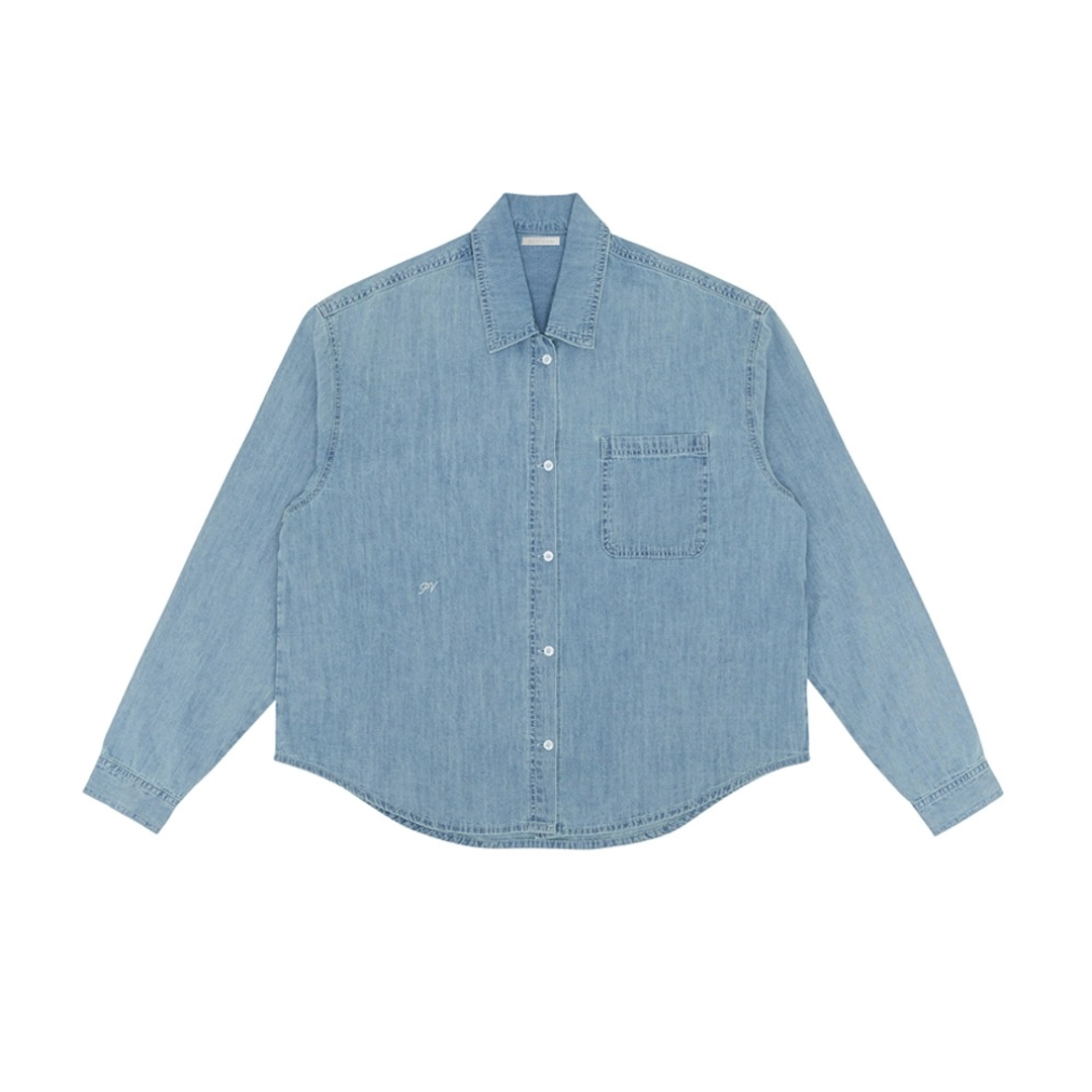피브비 Denim Shirt (mist blue) 상품 이미지 1